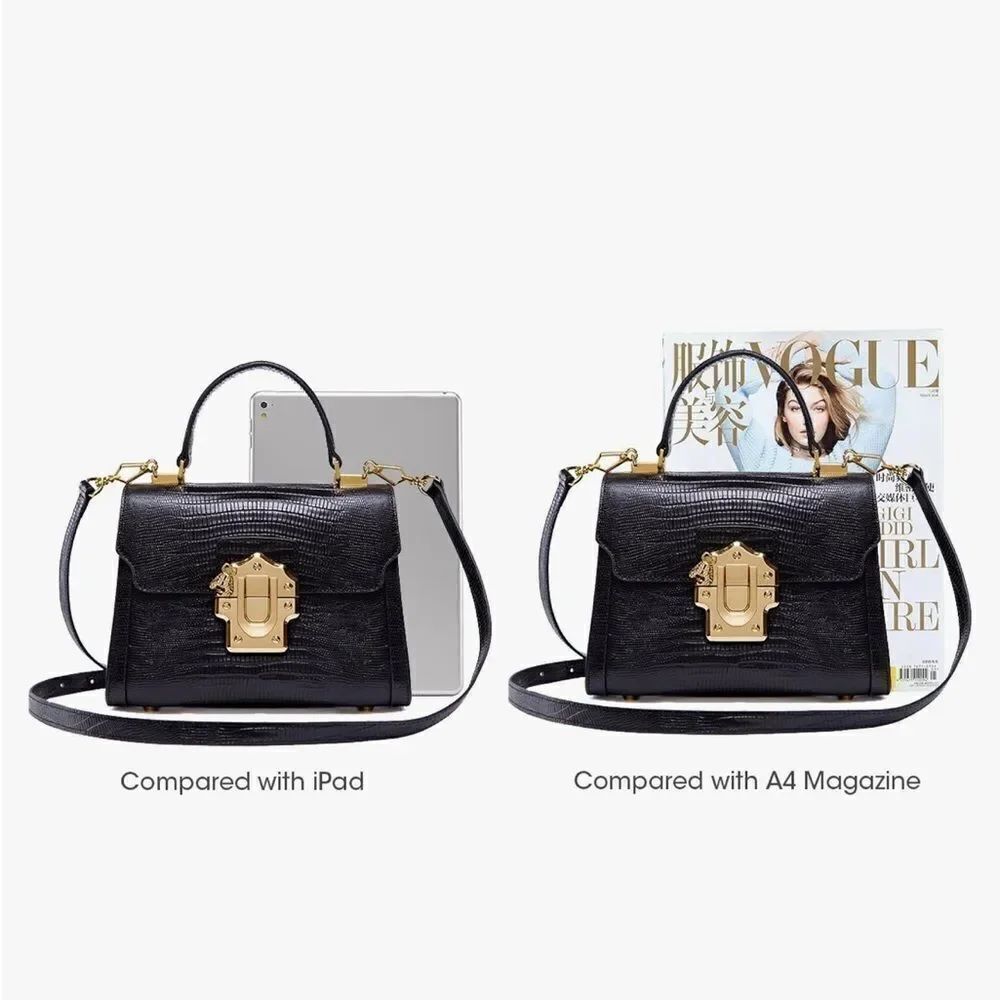 ♥️ Elegant Black L’Festin Mini Kelly Handbag, black leather with gold hardware - Picture 8 of 13